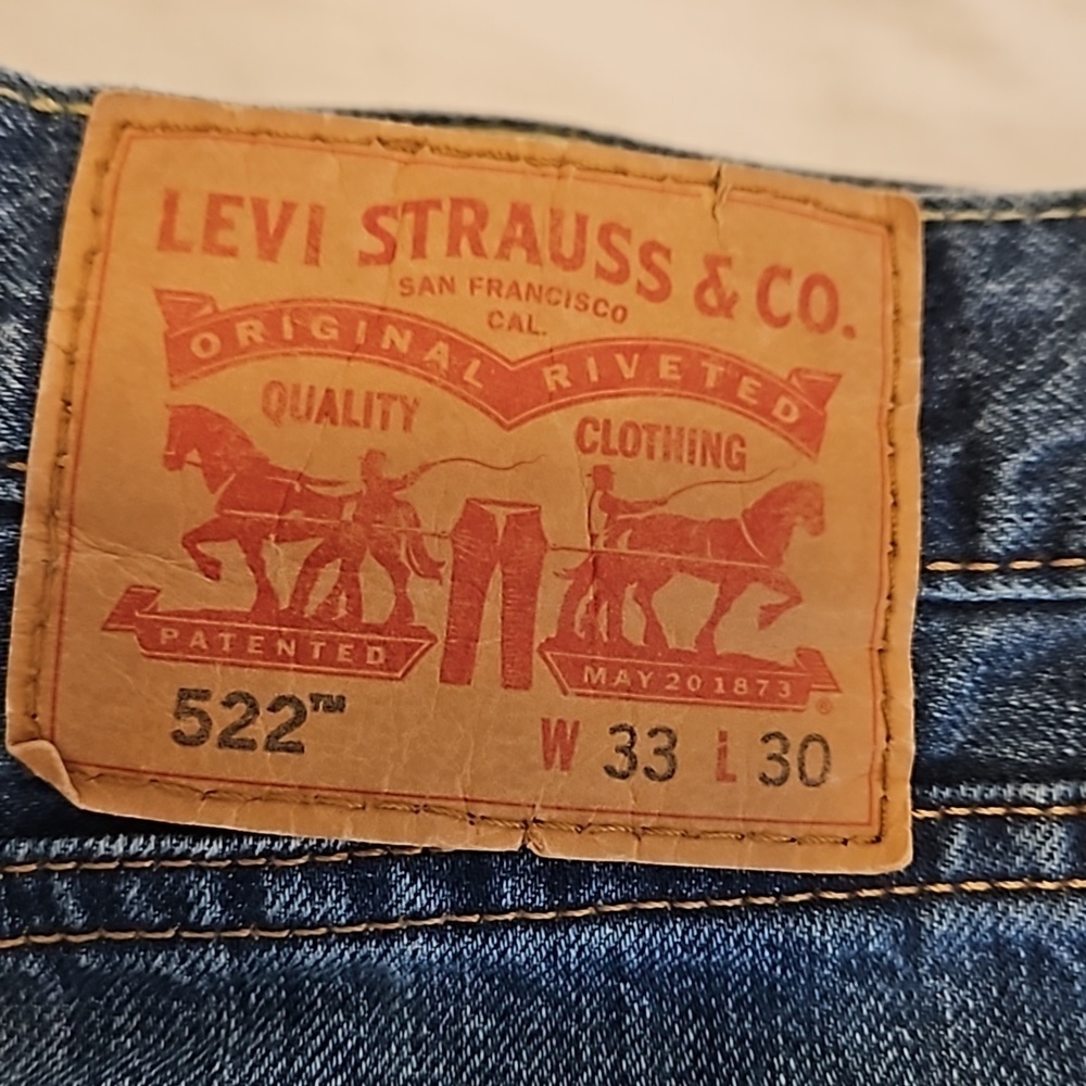 Men's Levi's 522 Distressed Jean's Size 33×30 - Picture 2 of 10